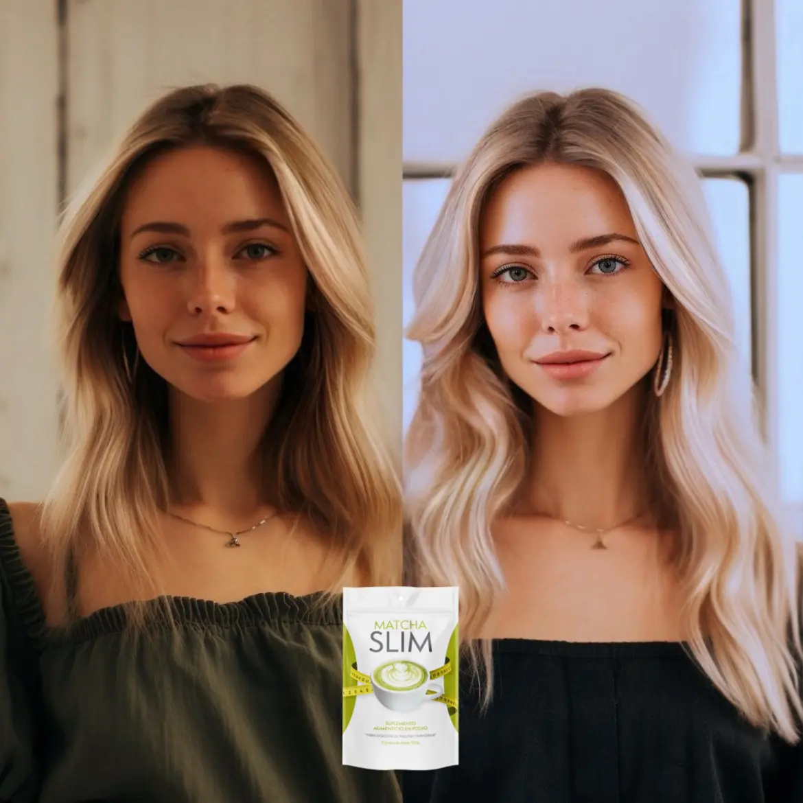 Жена изпитва енергия с Matcha Slim